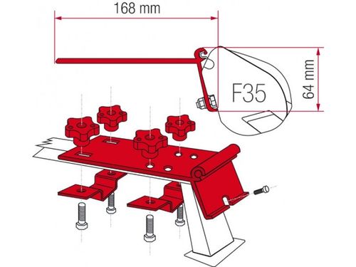 Kit toldo fiamma F35 Standard para barras de techo